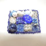 Shades of Blue Mosaic Brooch