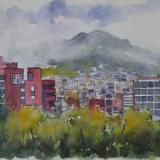 View of the modern part of quito, 30cm x 40cm, 2015