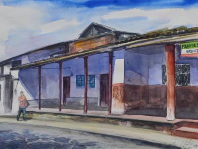Plein air watercolor painting of San Antonio de Ibarra, 25cm x 35cm, 2018 Plein air watercolor painting of San Antonio de Ibarra, 25cm x 35cm, 2018