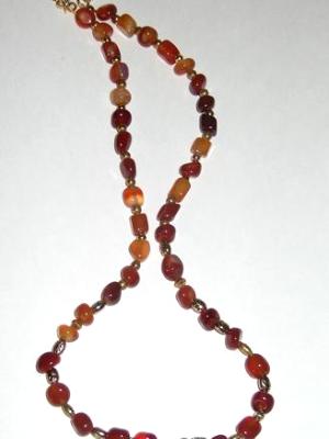 Red Agate Beads and Pendant