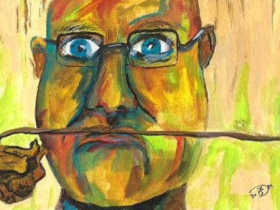 When the artist think he is a goat and starts eating his subjects. When the artist think he is a goat and starts eating his subjects.