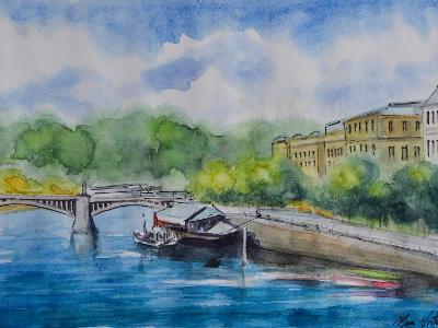 Plein air view of Prague-CZECH REPUBLIC, 28cm x 38cm, 2018 Plein air view of Prague-CZECH REPUBLIC, 28cm x 38cm, 2018