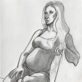 Danielle, Seated Figure Study