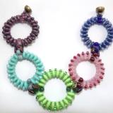 B-165 Five Ring Beaded Bracelet