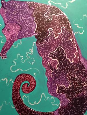 Purple Seahorse