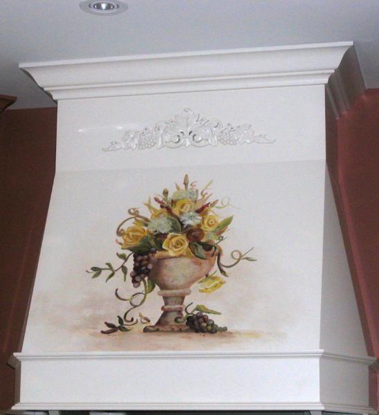 Hand painted stove hood