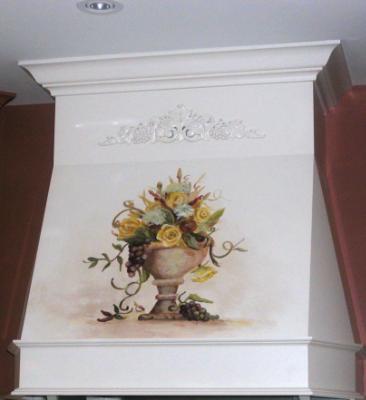 Hand painted stove hood