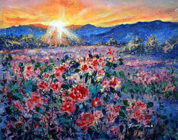 Roses in the Morning Light