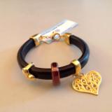 Hand Made Black Regaliz Leather Bracelet