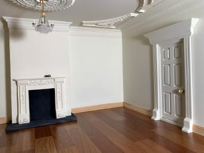 Day 2: skirting ready for painting 