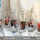 Set of handpainted glasses: BROWN HORSES