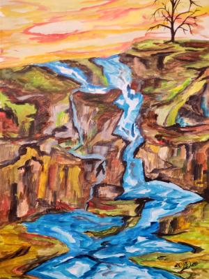 Only the frogs and winged creatures know this place. © 2020 By Duane Kirby Jensen, 9 x 12 acrylic on watercolor paper Only the frogs and winged creatures know this place. © 2020 By Duane Kirby Jensen, 9 x 12 acrylic on watercolor paper