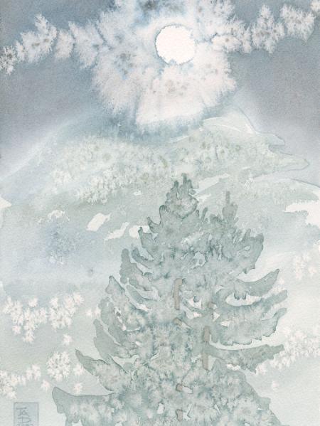 Moon, Mountain and Pine