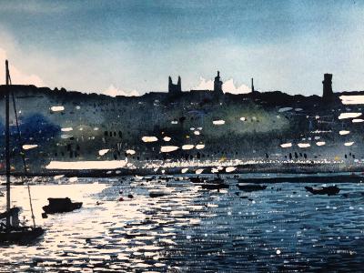 Returning home into St Peter Port harbour.