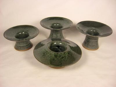 120321.HIJL Four Flower Vases with Multiple Glazes 120321.HIJL Four Flower Vases with Multiple Glazes
