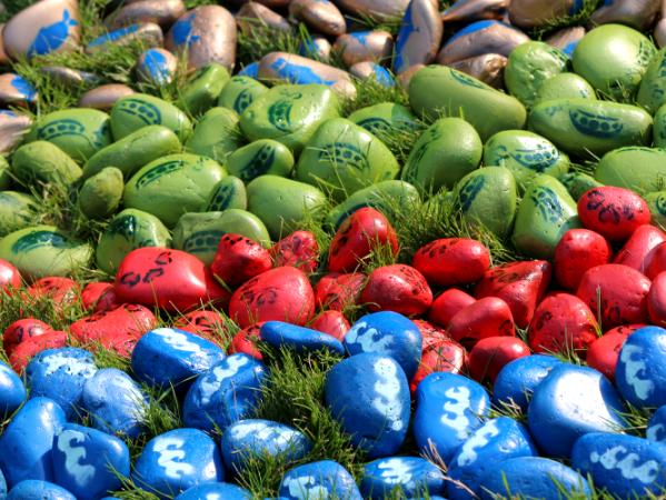 Painted Stones Art Installation