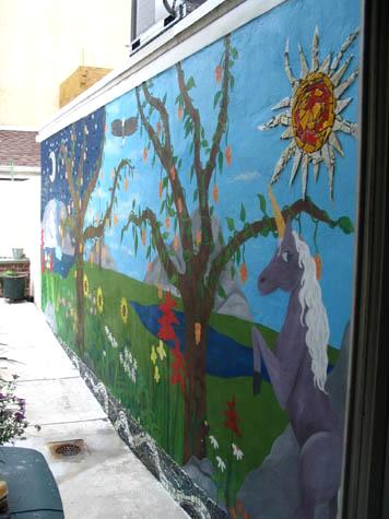 residential garden mural