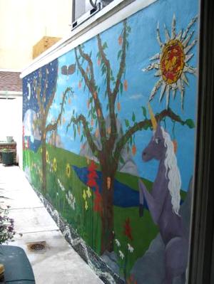 residential garden mural