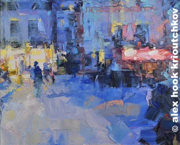 Montmartre at night II / 73x60cm