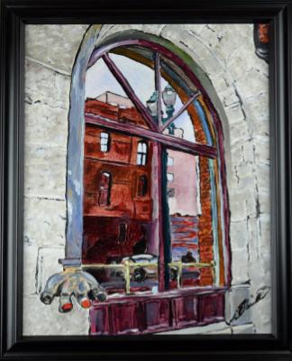 Portland window 16"x20" oil on canvas