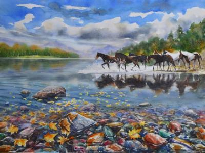 My western dream, 56cm x 76cm, 2017 My western dream, 56cm x 76cm, 2017