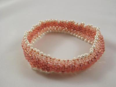 B-35 light coral bangle bracelet