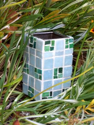 Smalti and glass vase Smalti and glass vase