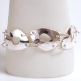 Handmade unique sterling silver link bracelet