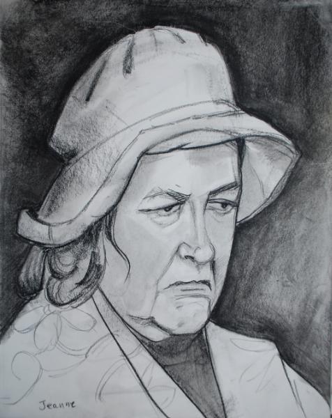 Jeanne, Charcoal Head Study