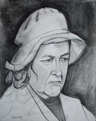 Jeanne, Charcoal Head Study