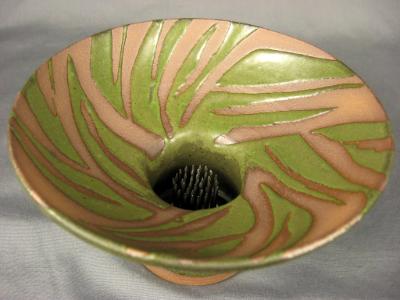 120630.EJ Flower Vase with Wild Stripe Design 120630.EJ Flower Vase with Wild Stripe Design