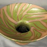 120630.EJ Flower Vase with Wild Stripe Design