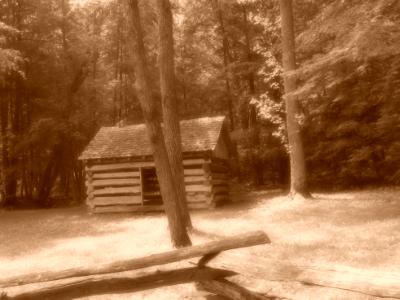 Cades Cove, TN   Corn Crib and Gear Shed in the Great Smoky Mountain National Park