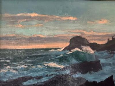 Surf at Gull Rock 12x15" oil Surf at Gull Rock 12x15" oil