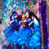 Master copy of Degas Dancers in blue 