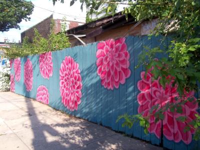 Thompson Street fence mural
