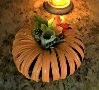 Mason Jar Lid Pumpkin