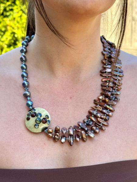 Asymmetrical Art Bead Necklace