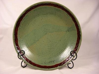 110618.C Large Shallow Bowl with Carved Designs