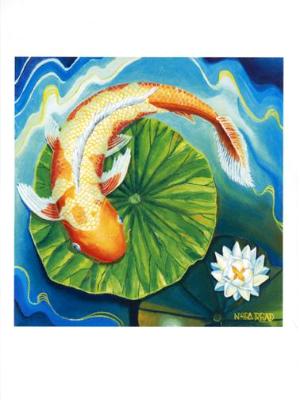 Orange Koi Lotus