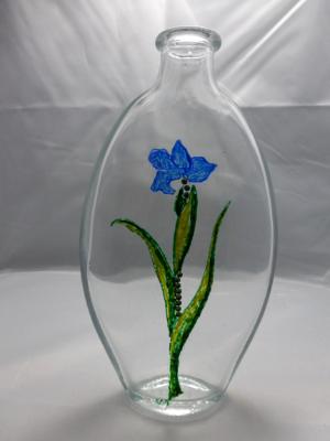 Iris with Swarovski Crystal Stem