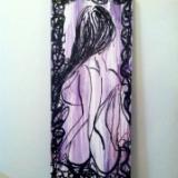 JUST DID IT TODAY!!!MY NEW ART IS CALLED INSATIABLE LADY ON WOOD FOR SALE!!!!!!!!!!!