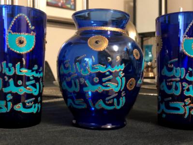 Blue vase set #3 of 3 pieces 