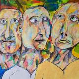 Reacting to the unbelievable moment.