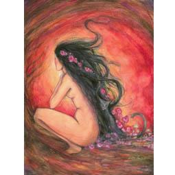 Dusk Goddess original watercolour painting