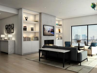 3D Interior Visualization Of Living room By architectural rendering company, San Jose, California