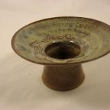 120530.J Textured Flower Vase with Multiple Glazes