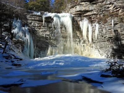 Awosting Falls and Frozen Pool Awosting Falls and Frozen Pool