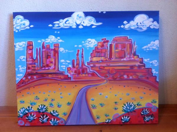 "Monument Valley Ride" 36x24" Acrylic on Canvas