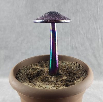 #04152455 mushroom with glass stake 7''Hx4''W $70 #04152455 mushroom with glass stake 7''Hx4''W $70